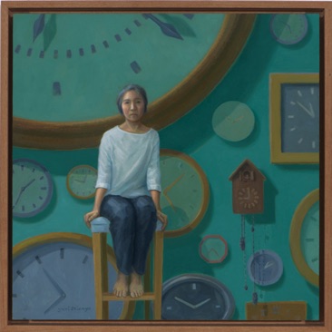Time management - Oil on board 30x30cm